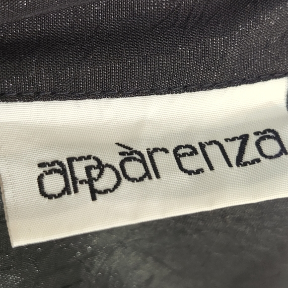 apparenza Black Layered Look Button Down 3/4 Sleeve Top Plus Size 2X - Picture 7 of 9